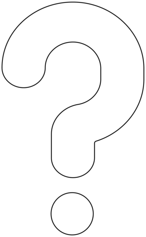 Question Mark Emoji Coloring Page